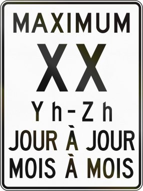 Hız limiti içinde belirtilen kez Kanada'da