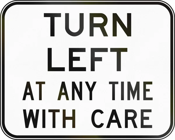 Gire a la izquierda en cualquier momento con cuidado en Australia — Foto de Stock