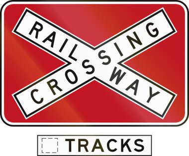 Demiryolu Crossbuck Avustralya parça sayısı ile