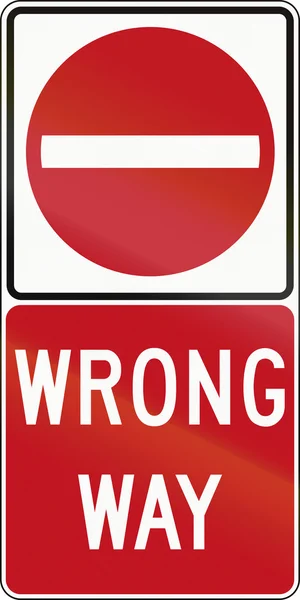 Caminho errado no Canadá — Fotografia de Stock