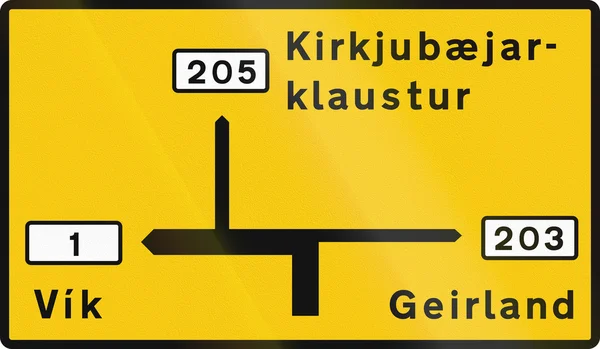 Destination Map Outside Capital Area In Iceland — Stock Photo, Image