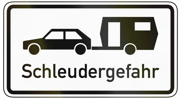 Rutschgefahr für Wohnwagen — Stockfoto