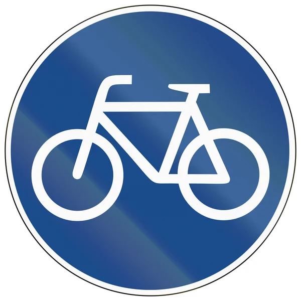 Немецкий знак велосипедной дорожки — стоковое фото