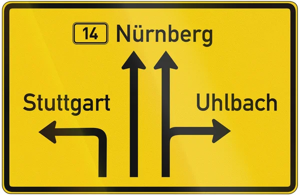 Signe de direction Nuremberg — Photo