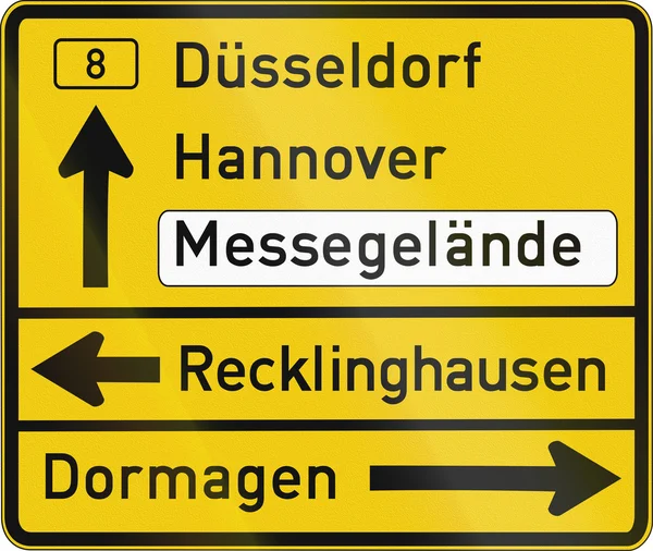 Direction Sign Duesseldorf — Stock Photo, Image