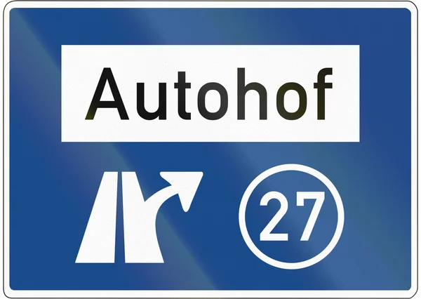Autohof Ausfahrt 27 — Stok fotoğraf