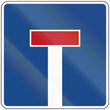 Alman trafik işaretleri: çıkmaz sokak