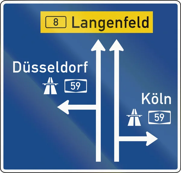 Vorwegweiser Zur Autobahn — Stock Fotó