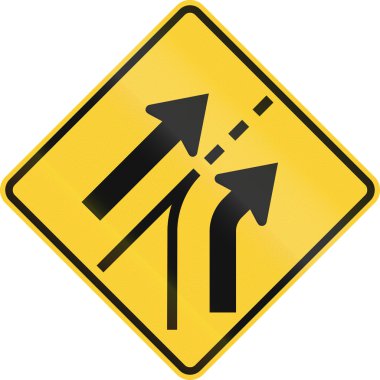 Bize yol uyarı işareti - birleştirme
