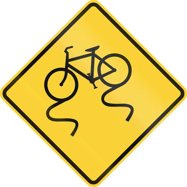 Resbaladizo cuando está mojado - Bicicleta — Foto de Stock