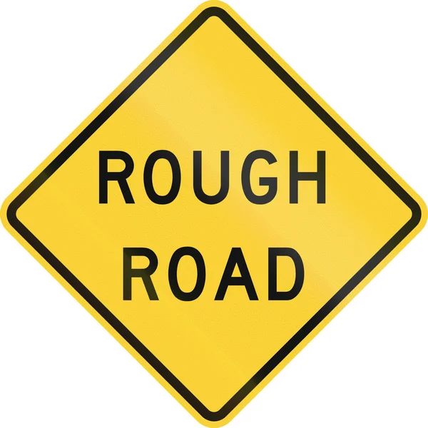 Nas droga znak ostrzegawczy - wyboistej drodze — Zdjęcie stockowe