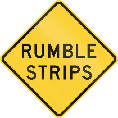 Bize yol uyarı işareti - Rumble devam şeritler