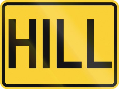 Bize uyarı trafik işareti - dik Hill