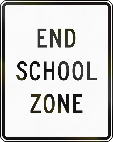 Конец школьной зоны — стоковое фото