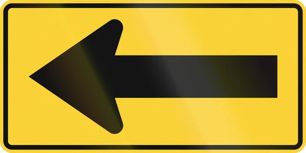 Μας οδικών σημάδι προειδοποίησης - μία κατεύθυνση — Φωτογραφία Αρχείου