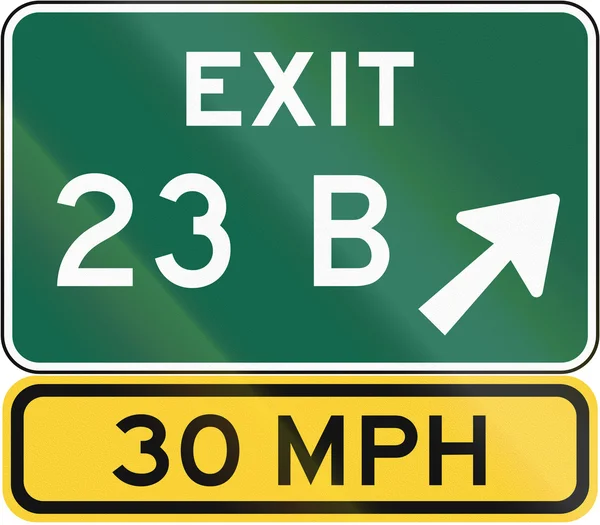 MUTCD Exit Sign — Stock Photo, Image