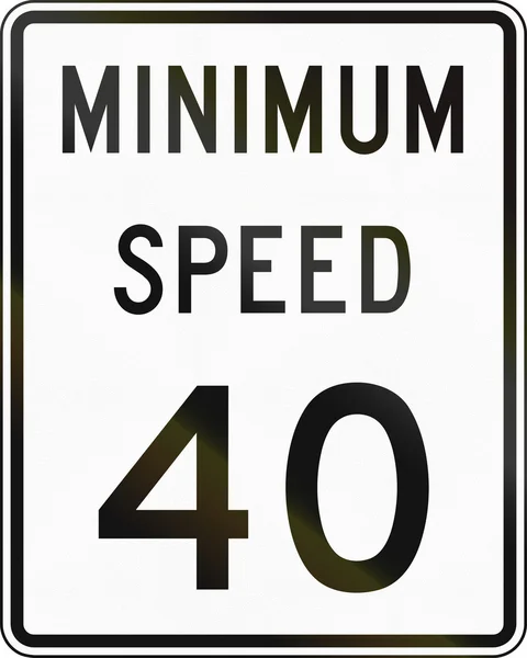 Minimum Speed Sign — Stock Photo, Image