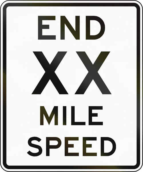 End Speed Limit — Stock Photo, Image
