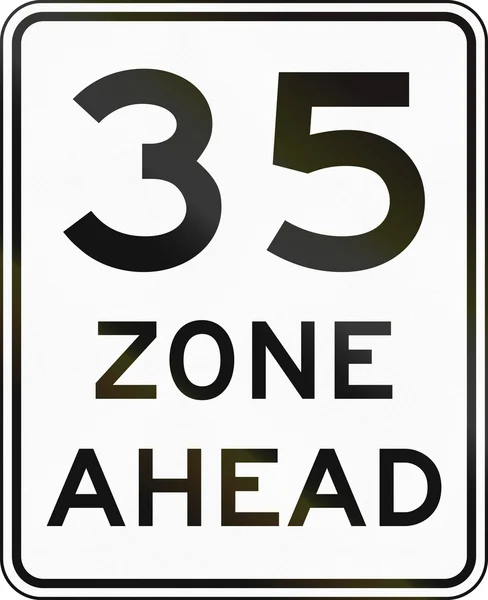 Speed Limit Zone vooruit — Stockfoto
