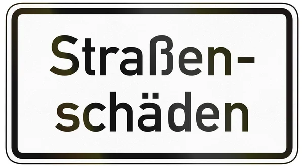 Deutsches Verkehrszeichen Zusatztafel zur Angabe der Bedeutung von o — Stockfoto
