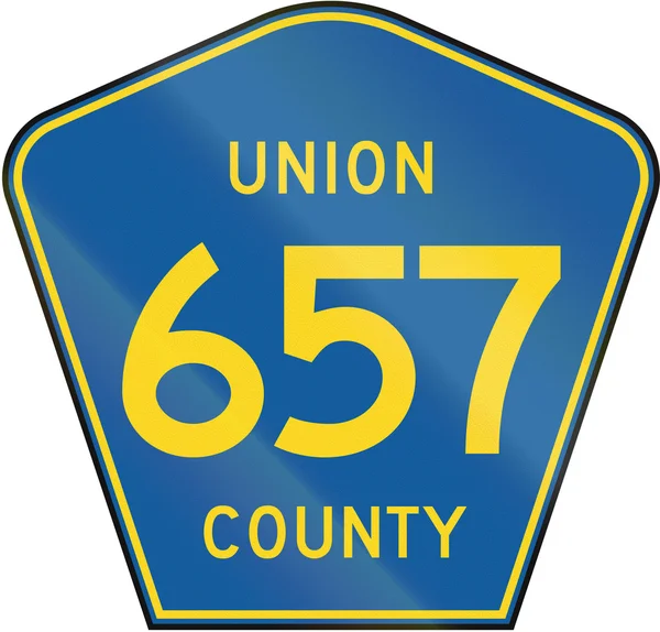 Megyei útvonal pajzs - Union County — Stock Fotó