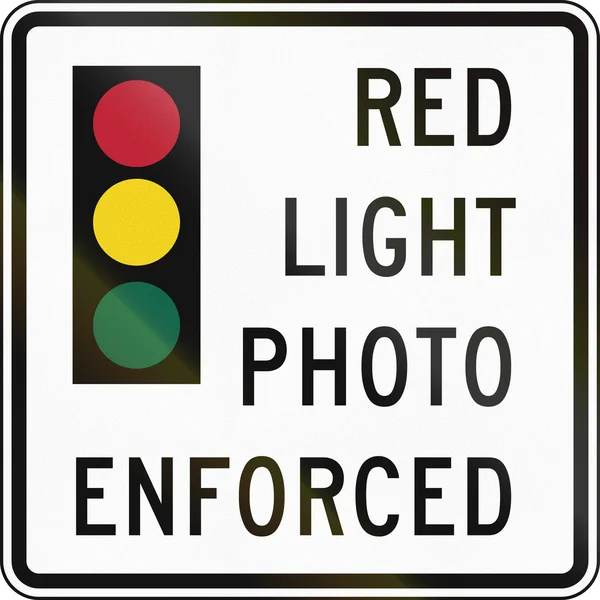 Rood licht foto afgedwongen — Stockfoto