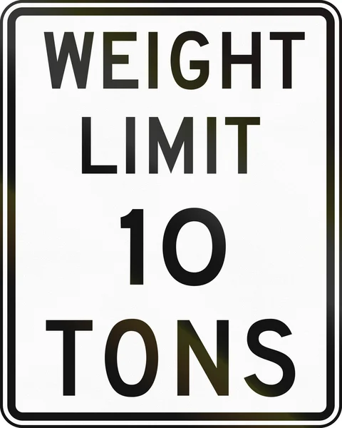 Gewichtslimit 10 Tonnen — Stockfoto