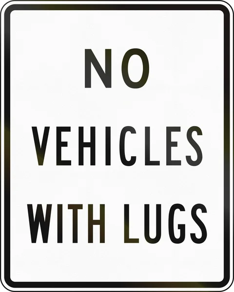 No Vehicles With Lugs — Stock Photo, Image