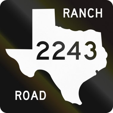 US ranch-to-market-road shield in texas clipart