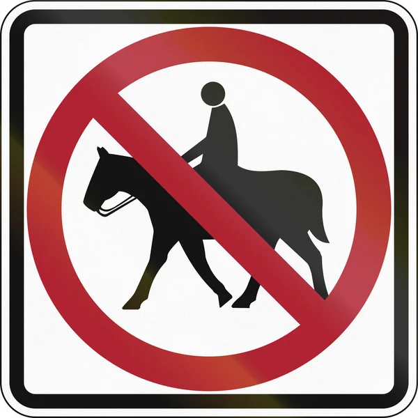 United States traffic sign - No equestrians — 스톡 사진