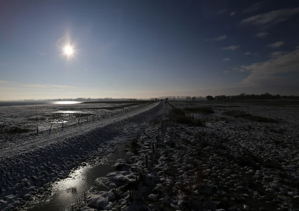 Karrendorfer Wiesen im Winter — Stockfoto