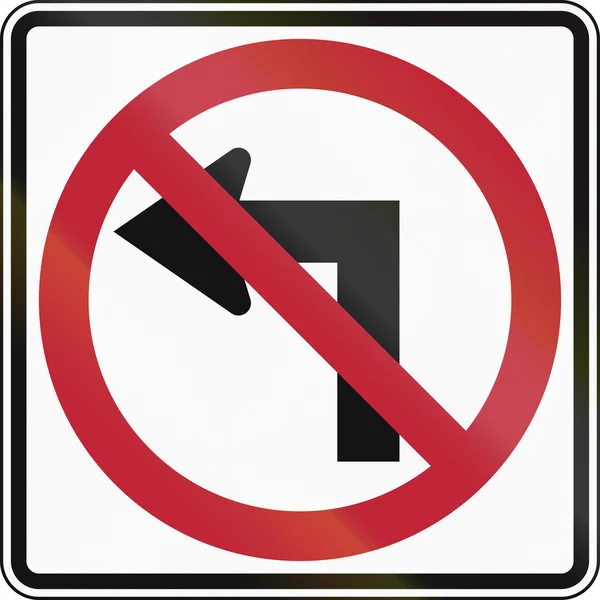 Não virar à esquerda — Fotografia de Stock
