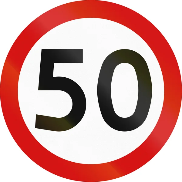 Speed Limit 50 in Poland — Stock fotografie