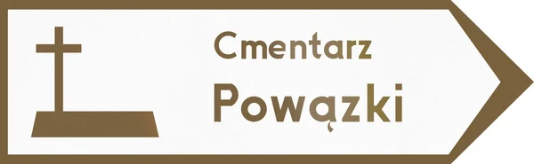 Direção para o Cemitério na Polônia — Fotografia de Stock