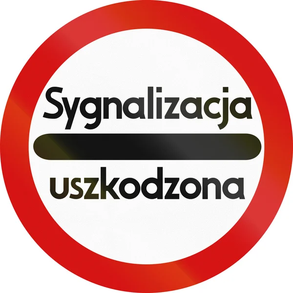 Stop - Señalización defectuosa en Polonia —  Fotos de Stock