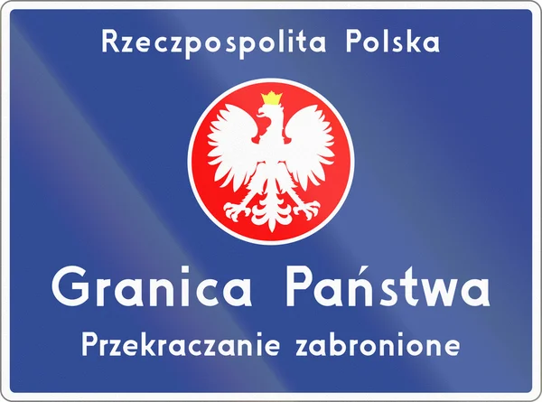 Cruce fronterizo nacional en Polonia — Foto de Stock