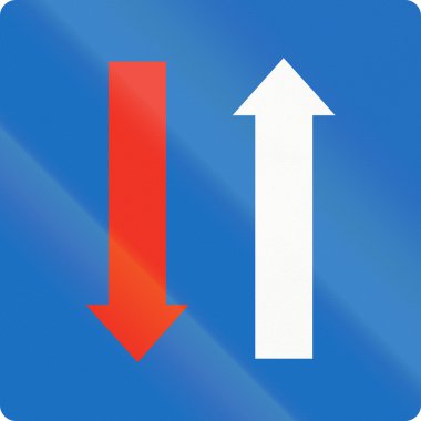 Avusturya'da yaklaşmakta olan trafiği üzerinden öncelik