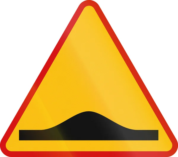 Polish Speed Bump Sign — Stockfoto