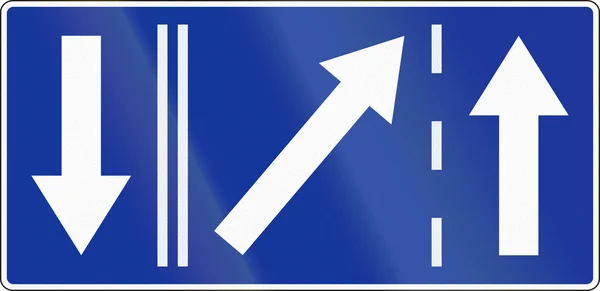 Left Lane termina na Polônia — Fotografia de Stock
