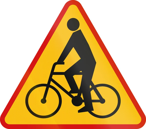 Cyclists Crossing in Poland — Stock Photo, Image