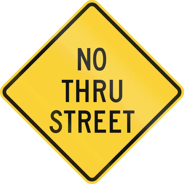 No Thru Street — 图库照片