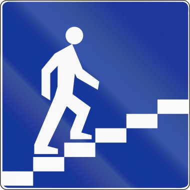 Lehçe trafik işaretleri: yaya üstgeçidi