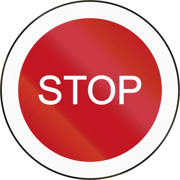 Stop segno in Brunei — Foto Stock