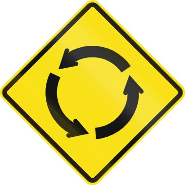 Şili ileride trafik daire