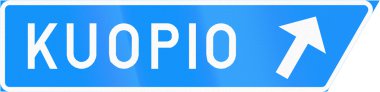 Otoyol çıkışına Finlandiya - Kuopio