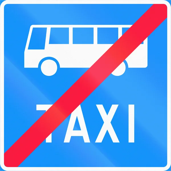 Ende der Bus- und Taxispur in Finnland — Stockfoto