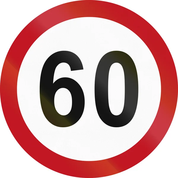 Обмеження швидкості 60 — стокове фото
