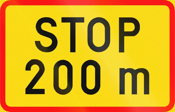 Stop 200 Meters Ahead in Finland — Stock Photo, Image