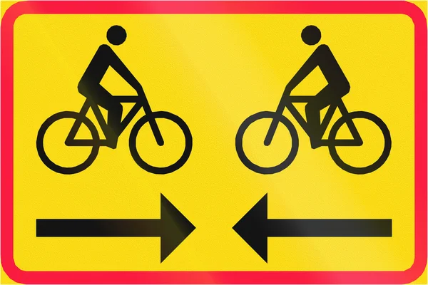 Twee richtingen fietsroute In Finland — Stockfoto