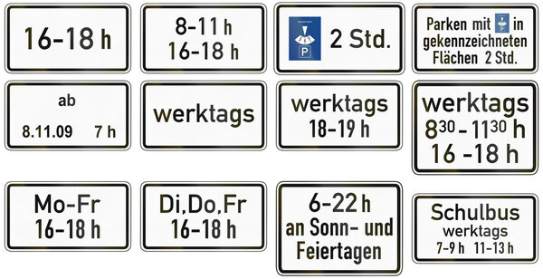 Supplemental Time Signs In Germany